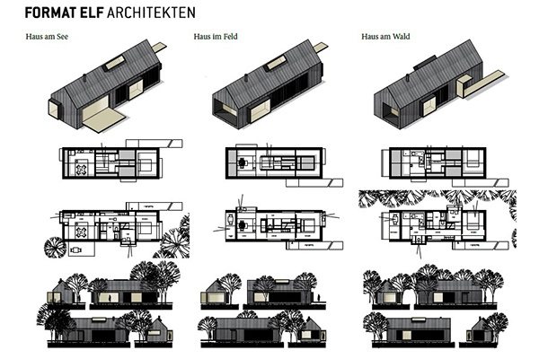 final design of the three houses