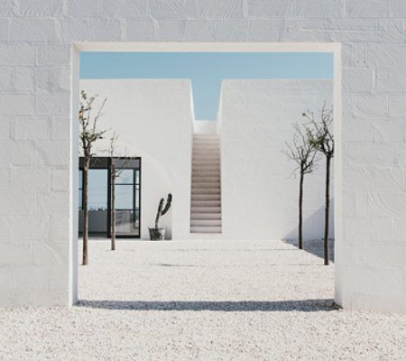 Inspirationen der urlaubsarchitektur: Pure White